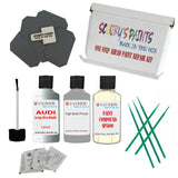 stone chip fix paint panel Audi A6 Ice Age Silver Metallic Code LD7X Touch Up Paint Scratch Stone Chip Kit