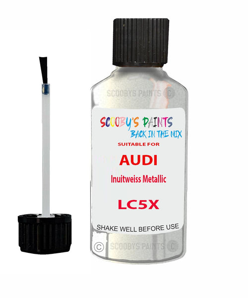 Paint For Audi R8 Inuitweiss Metallic Code LC5X Touch Up Paint Scratch Stone Chip Kit