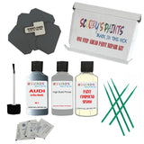 stone chip fix paint panel Audi A4 Jet Blue Metallic Code W1 Touch Up Paint Scratch Stone Chip Kit