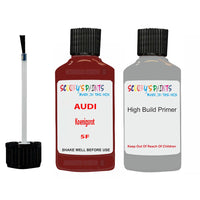 Anti Rust Primer Undercoat Audi 100 Koenigsrot Code 5F Touch Up Paint Scratch Stone Chip Kit
