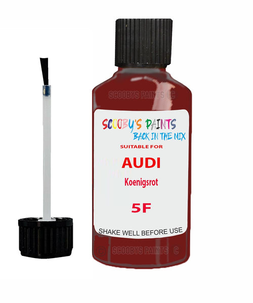 Paint For Audi 100 Koenigsrot Code 5F Touch Up Paint Scratch Stone Chip Kit
