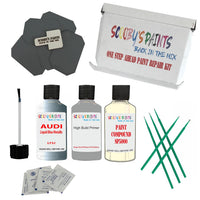 stone chip fix paint panel Audi A3 Liquid Blue Metallic Code LY5J Touch Up Paint Scratch Stone Chip Kit