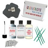 stone chip fix paint panel Audi A5 Liquid Blue Metallic Code LY5J Touch Up Paint Scratch Stone Chip Kit