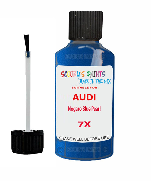 Paint For Audi Q4 E-Tron Nogaro Blue Pearl Code 7X Touch Up Paint Scratch Stone Chip Kit