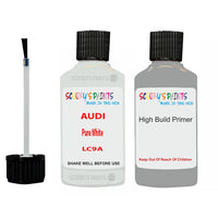 Anti Rust Primer Undercoat Audi S6 Pure White Code LC9A Touch Up Paint Scratch Stone Chip Kit