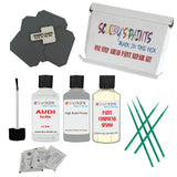 stone chip fix paint panel Audi S5 Pure White Code LC9A Touch Up Paint Scratch Stone Chip Kit