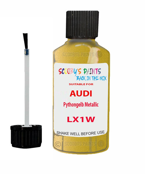 Paint For Audi RS3 Pythongelb Metallic Code LX1W Touch Up Paint Scratch Stone Chip Kit
