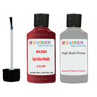 Anti Rust Primer Undercoat Audi TT Rojo Volcan Metallic Code LS3P Touch Up Paint Scratch Stone Chip Kit