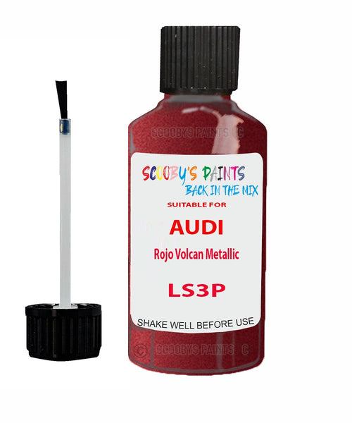 Paint For Audi TT Rojo Volcan Metallic Code LS3P Touch Up Paint Scratch Stone Chip Kit
