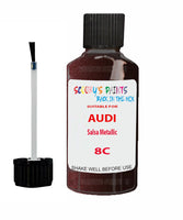 Paint For Audi A4 Salsa Metallic Code 8C Touch Up Paint Scratch Stone Chip Kit