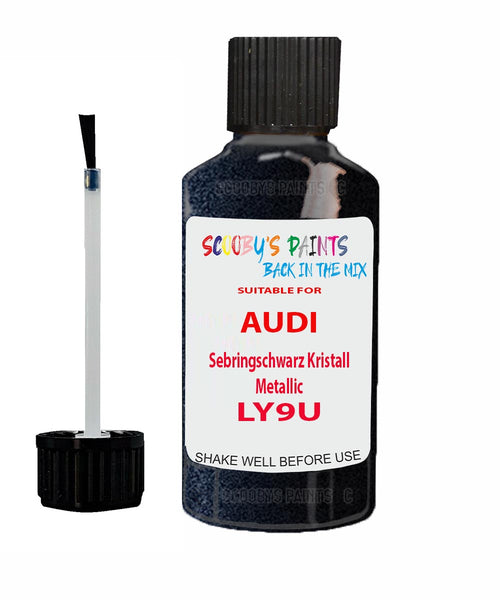 Paint For Audi RS7 Sebringschwarz Kristall Metallic Code LY9U Touch Up Paint Scratch Stone Chip Kit