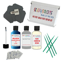 stone chip fix paint panel Audi R8 Sepang Blue Matte Pearl - Low Code LX5M Touch Up Paint Scratch Stone Chip Kit