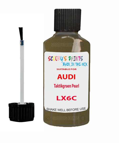 Paint For Audi E-Tron Taktikgruen Pearl Code LX6C Touch Up Paint Scratch Stone Chip Kit