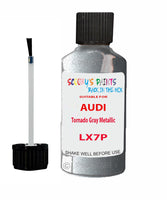 Paint For Audi Allroad Quattro Tornado Gray Metallic Code LX7P Touch Up Paint Scratch Stone Chip Kit