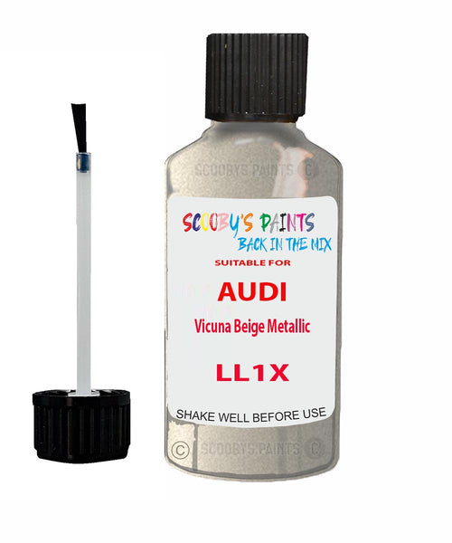 Paint For Audi Rs E-Tron Vicuna Beige Metallic Code LL1X Touch Up Paint Scratch Stone Chip Kit