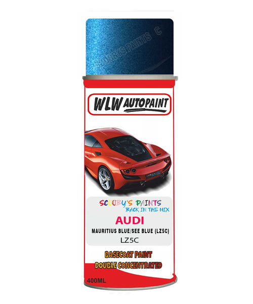 AUDI TT S-LINE MAURITIUS BLUE/SEE BLUE code: LZ5C Car Aerosol Spray Paint 2003-2016