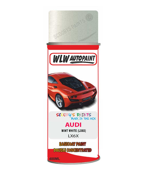 AUDI A5 MINT WHITE code: LX6X Car Aerosol Spray Paint 2011-2012