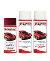 PIEDMONT RED Spray Paint LZ3H Exterior With anti rust grey primer undercoat AUDI