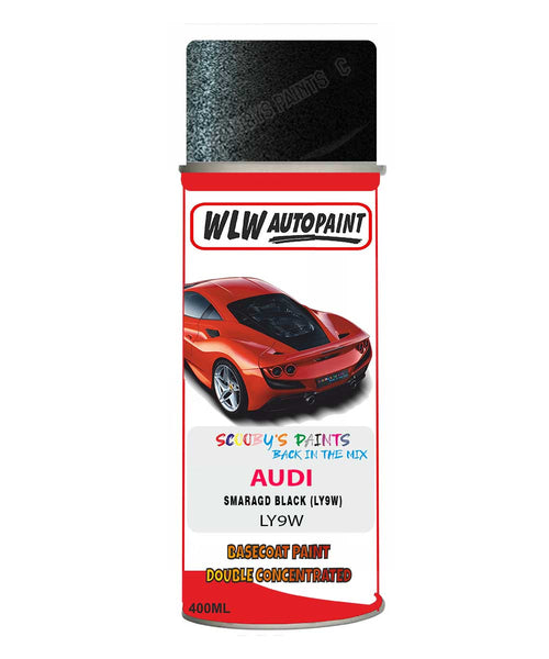 AUDI A8 SMARAGD BLACK code: LY9W Car Aerosol Spray Paint 2010-2014