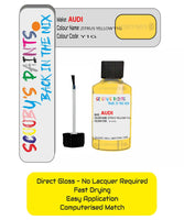 Paint For Audi A3 Zitrus Yellow Code Y1G Touch Up Paint Scratch Stone Chip Kit