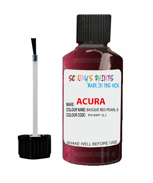 Paint For Acura Tlx Basque Red Pearl Ii Code R548P (L) Touch Up Scratch Stone Chip Repair