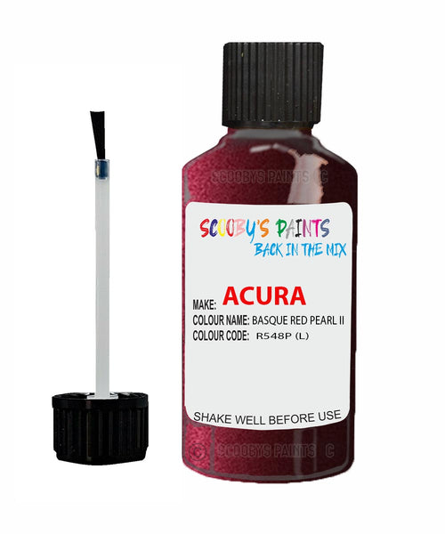 Paint For Acura Mdx Basque Red Pearl Ii Code R548P (L) Touch Up Scratch Stone Chip Repair
