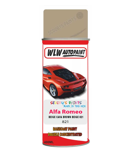 Paint For Alfa Romeo 156 Beige Cava Brown Aerosol Spray Car Paint + Lacquer 821