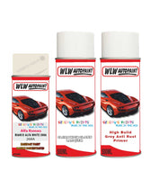 alfa romeo mito bianco alfa white aerosol spray car paint clear lacquer 268a With Anti Rust primer undercoat protection