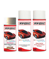 alfa romeo mito bianco dorato white aerosol spray car paint clear lacquer 252a With Anti Rust primer undercoat protection