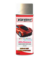 Paint For Alfa Romeo Mito Bianco Dorato White Aerosol Spray Paint 252A