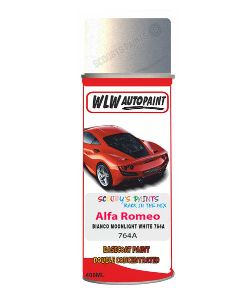 Paint For Alfa Romeo Giulietta Bianco Lunare-Perla Moonlight White Aerosol Spray Paint 764A
