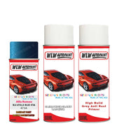 alfa romeo 145 blu atollo blue aerosol spray car paint clear lacquer 473a With Anti Rust primer undercoat protection