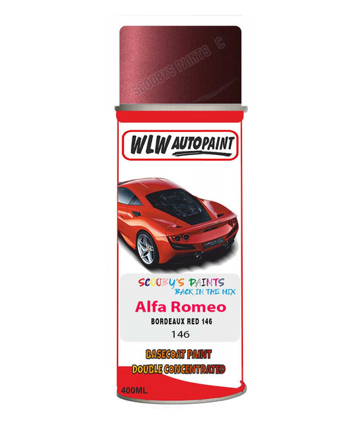Paint For Alfa Romeo Gtv Bordeaux Red Aerosol Spray Car Paint + Lacquer 146