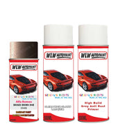 alfa romeo giulietta bronzo brown beige aerosol spray car paint clear lacquer 394b With Anti Rust primer undercoat protection