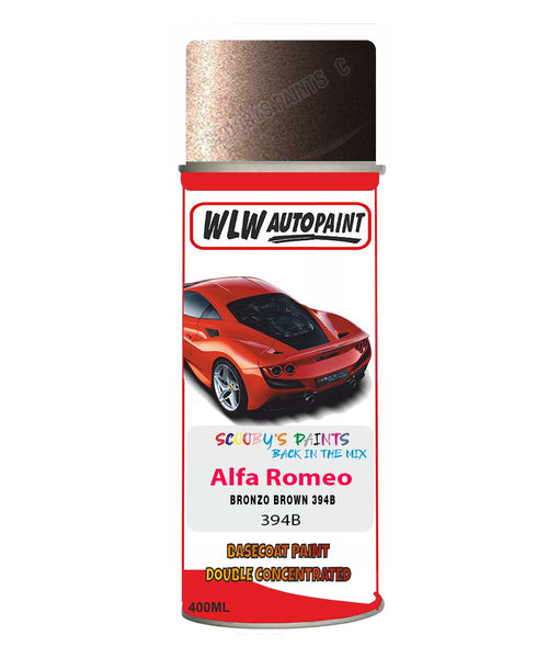 Paint For Alfa Romeo Mito Bronzo Brown Beige Aerosol Spray Paint 394B