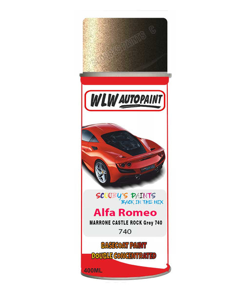 Paint For Alfa Romeo 156 Marrone Castle Rock Grey Aerosol Spray Paint 740