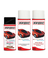 alfa romeo mito nero black aerosol spray car paint clear lacquer 913 With Anti Rust primer undercoat protection