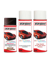 alfa romeo 147 nero fuoco black aerosol spray car paint clear lacquer 821a With Anti Rust primer undercoat protection