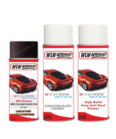 alfa romeo 147 nero vulcano black aerosol spray car paint clear lacquer 814a With Anti Rust primer undercoat protection