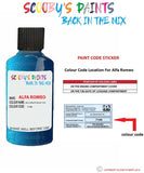 scooby paints alfa romeo blu cobalto blue scratch chip repair kit