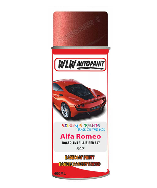 Paint For Alfa Romeo Spider Rosso Amarillis Red Aerosol Spray Paint 547