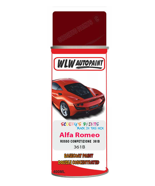 Paint For Alfa Romeo Giulia Rosso Competizione Red Aerosol Spray Paint 361B