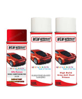 alfa romeo giulietta rosso competizione red aerosol spray car paint clear lacquer 202b With Anti Rust primer undercoat protection