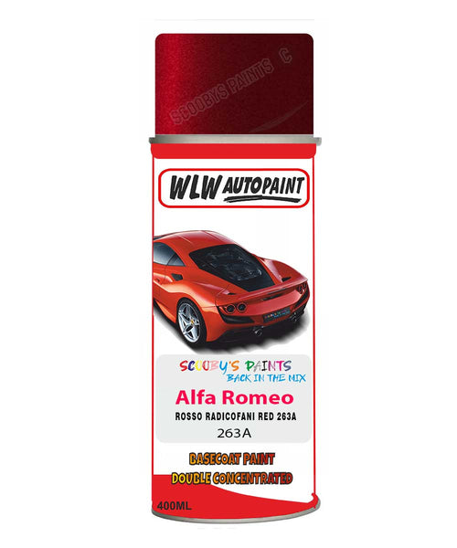 Paint For Alfa Romeo 147 Rosso Radicofani Red Aerosol Spray Paint 263A