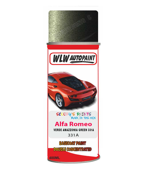 Paint For Alfa Romeo 156 Verde Amazzonia Green Aerosol Spray Paint 331A