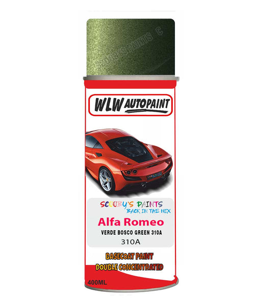 Paint For Alfa Romeo Spider Verde Bosco Green Aerosol Spray Paint 310A
