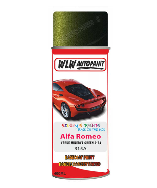 Paint For Alfa Romeo 146 Verde Minerva Green Aerosol Spray Paint 315A