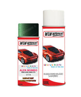 alfa romeo 156 verde acero green aerosol spray car paint clear lacquer 377a