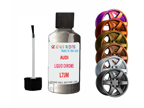 Alloy Wheel Repair Paint For Audi Liquid Chrome Magnesium L7Jm 2001-2023