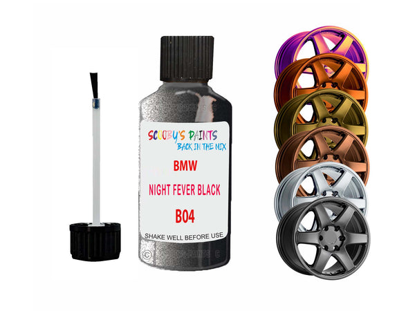Alloy Wheel Repair Paint For Bmw Night Fever Black B04 2001-2023